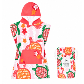 Poncho De Playa Infantil Dock & Bay Tortugas Talla 6-10 Años De Btbox