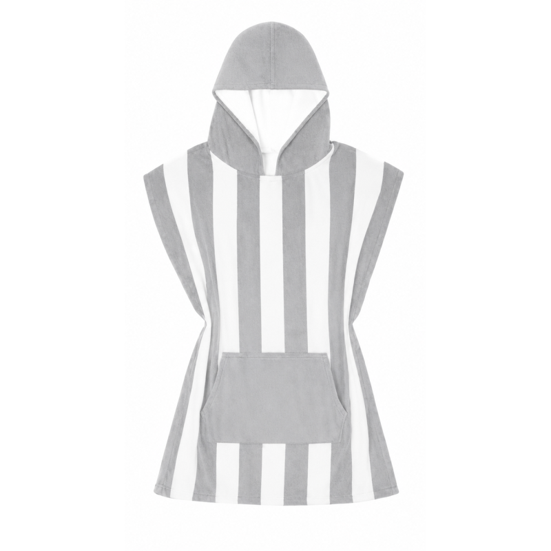 Poncho De Playa Infantil Dock & Bay Gris Talla 2-4 Años