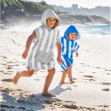 Poncho De Playa Infantil Dock & Bay Gris Talla 2-4 Años