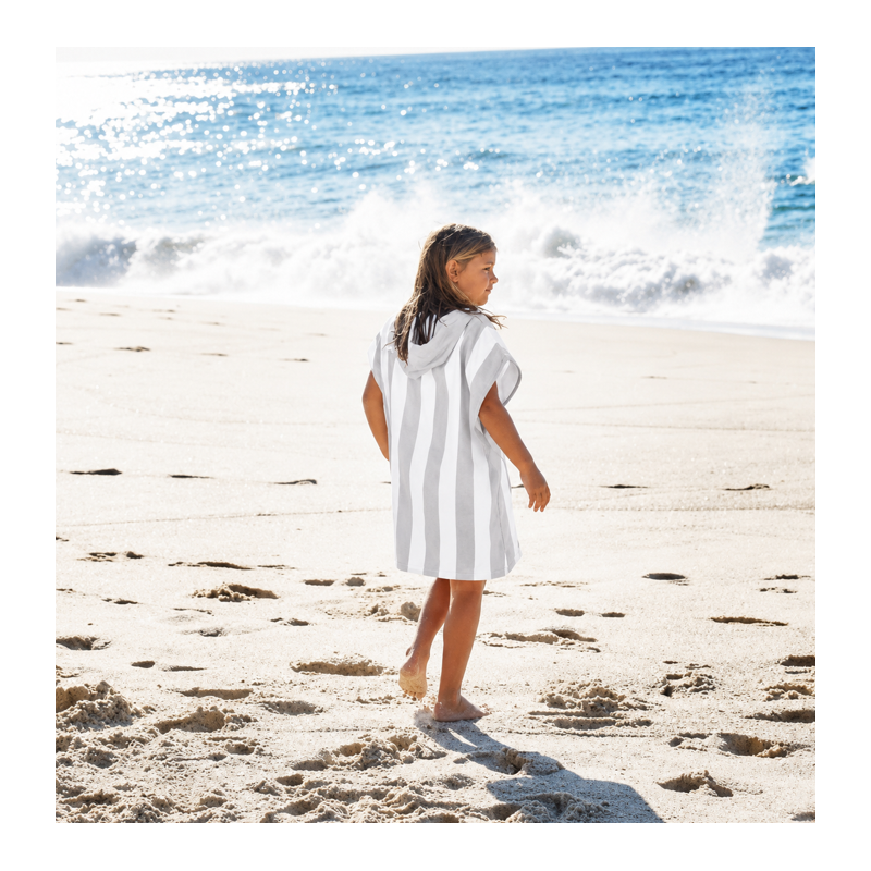 Poncho De Playa Infantil Dock & Bay Gris Talla 2-4 Años