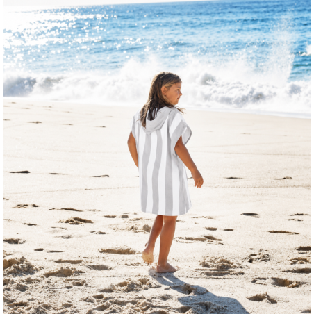 Poncho De Playa Infantil Dock & Bay Gris Talla 2-4 Años