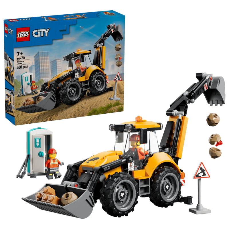 LEGO City Cargadora Retroexcavadora Amarilla 60480 De LEGO