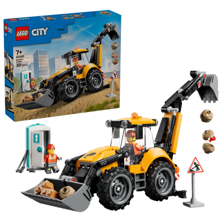 LEGO City Cargadora Retroexcavadora Amarilla 60480 De LEGO