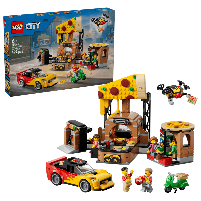 LEGO City Experiencia De Pizza A Domicilio Con Vehículos 60496 De LEGO