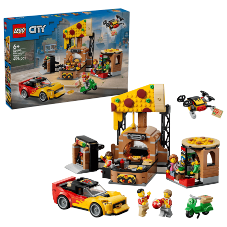 LEGO City Experiencia De Pizza A Domicilio Con Vehículos 60496 De LEGO