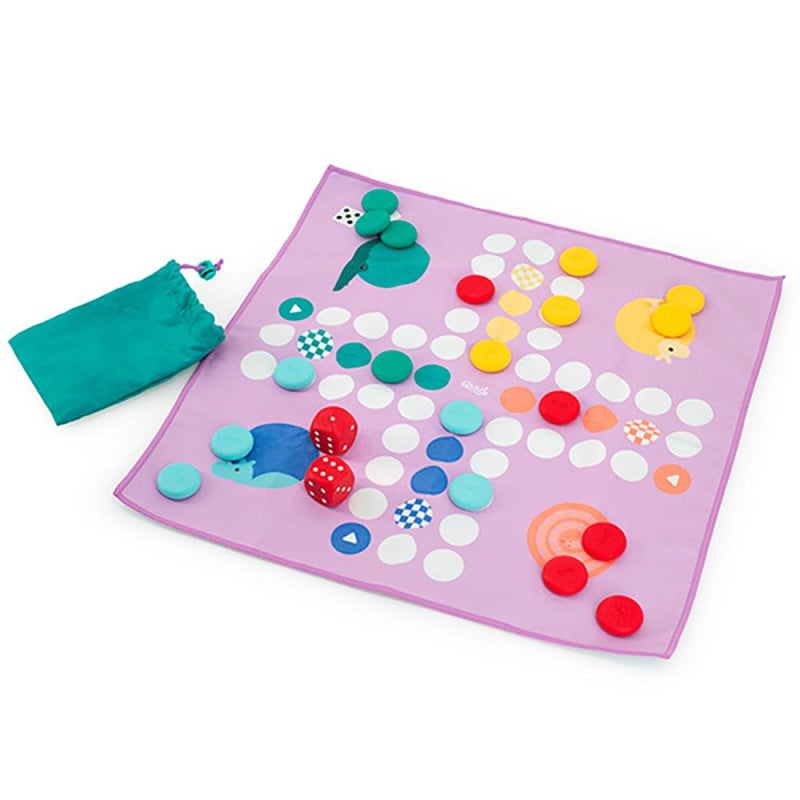 Juego de Playa Tres en Raya/Parchis Microfibra