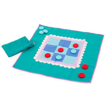 Juego de Playa Tres en Raya/Parchis Microfibra