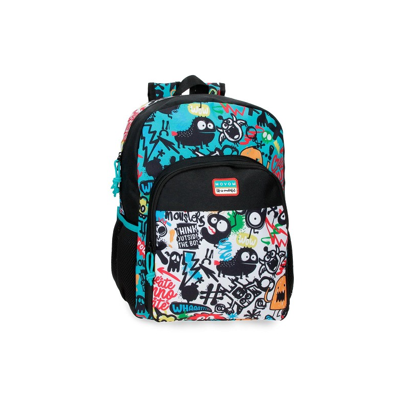 Mochila Adaptable 40CM Monsters Negro