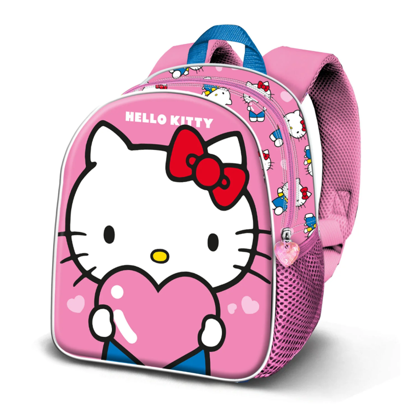 Mochila Infantil 3D Hello Kitty Corazón 25 Cm De K-Ractermania