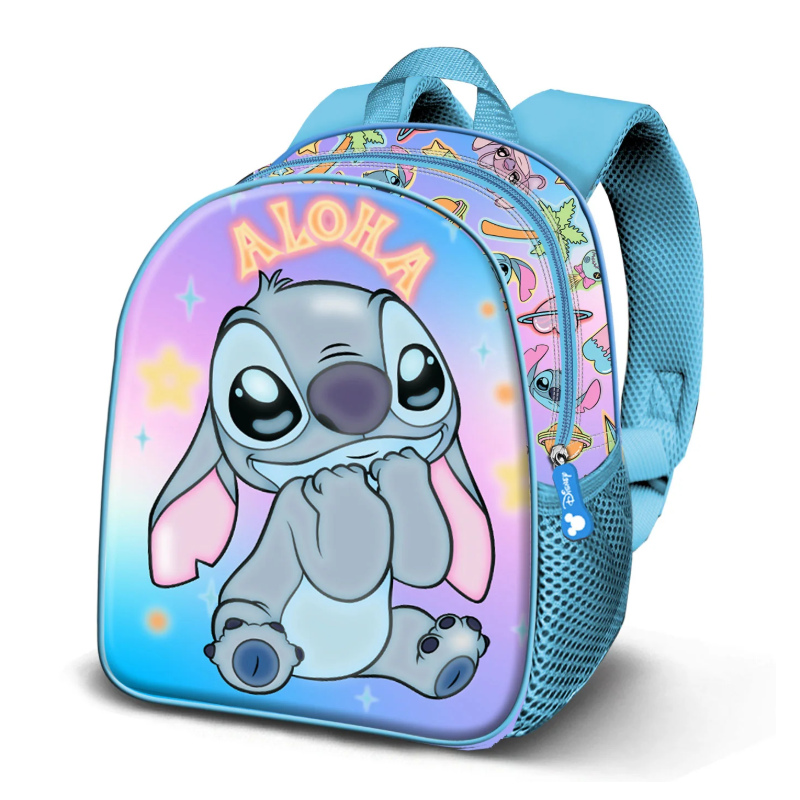Mochila Infantil 3D Stitch Aloha 25 Cm De K-Ractermania