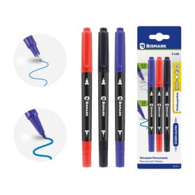 Pack 3 Rotuladores Doble Punta 0.5MM 1MM