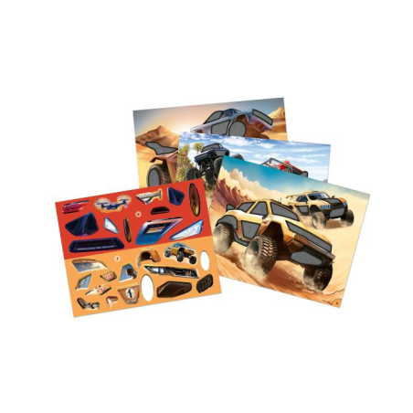 Action World Monter Cars Diversión Con Pegatinas