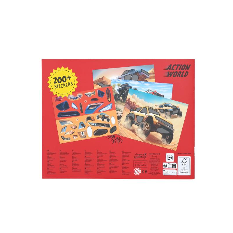 Action World Monter Cars Diversión Con Pegatinas