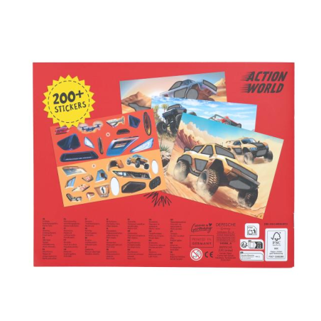 Action World Monter Cars Diversión Con Pegatinas