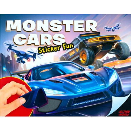 Action World Monter Cars Diversión Con Pegatinas