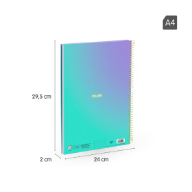 Cuaderno Milan A4 Sunset Verde 90H Espiral 2