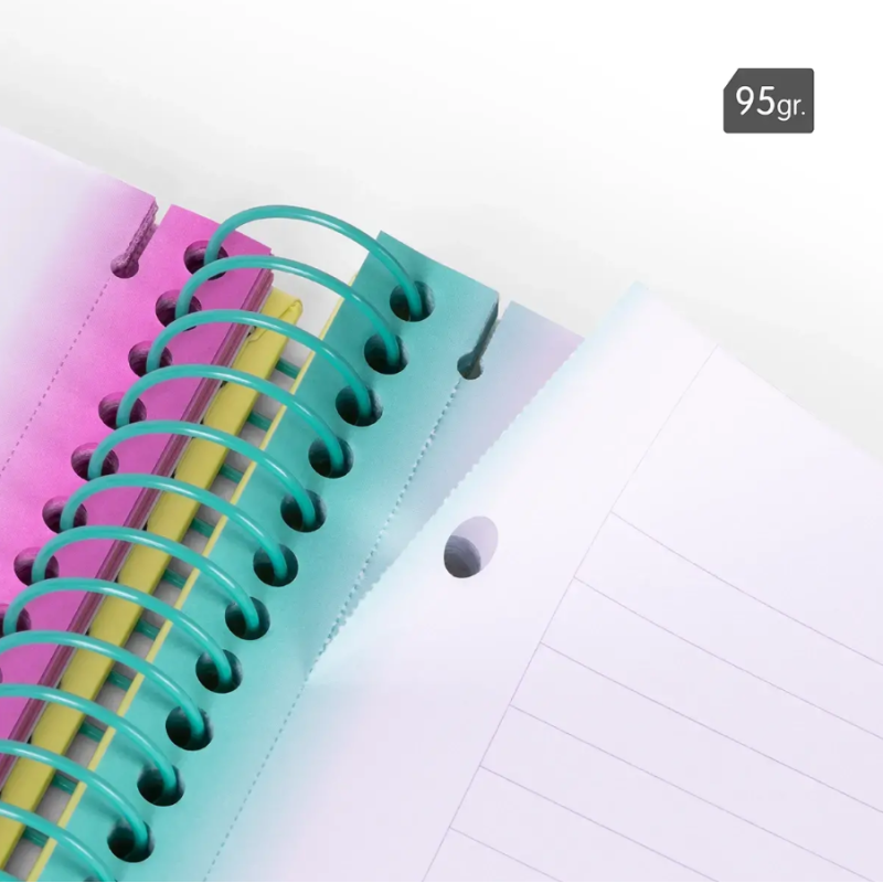 Cuaderno Milan A4 Sunset Verde 90H Espiral