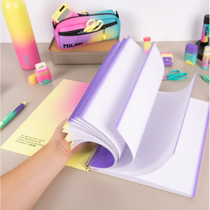 Cuaderno Milan A4 Sunset Amarillo 90H Espiral