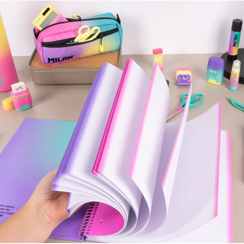 Cuaderno Milan A4 Sunset Violeta 90H Espiral