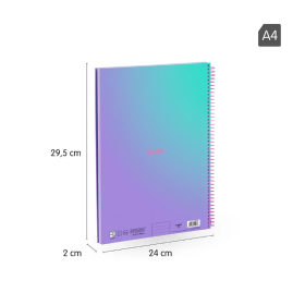 Cuaderno Milan A4 Sunset Violeta 90H Espiral 2
