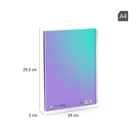 Cuaderno Milan A4 Sunset Violeta 90H Espiral