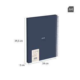 Cuaderno Milan A4 Azul 80H Espiral 2