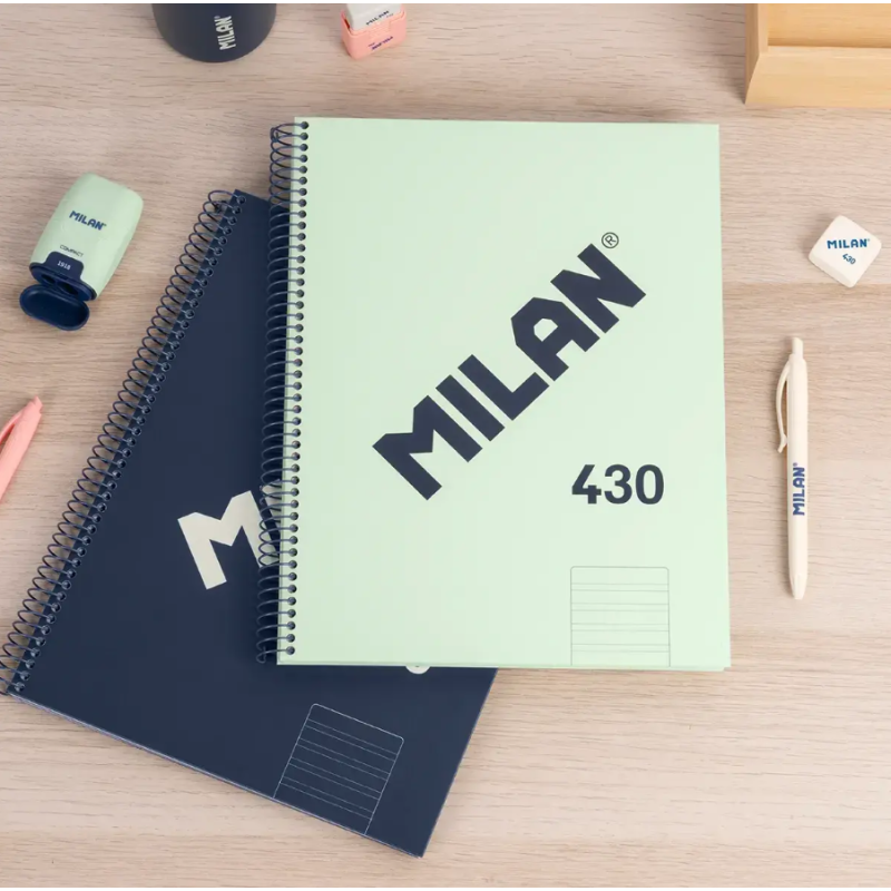 Cuaderno Milan A4 Azul 80H Espiral
