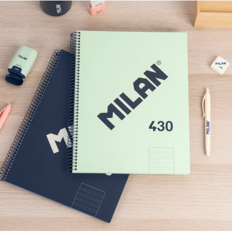 Cuaderno Milan A4 Verde 80H Espiral