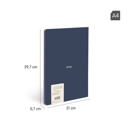 Libreta A4 Azul 48 Hojas Líneas