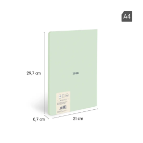 Libreta A4 Verde 48 Hojas Líneas Milan 2