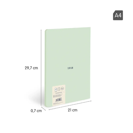 Libreta A4 Verde 48 Hojas Líneas Milan