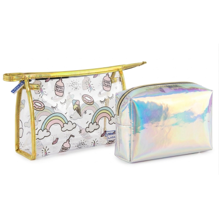 Set de 2 Neceseres Beauty con Brillo