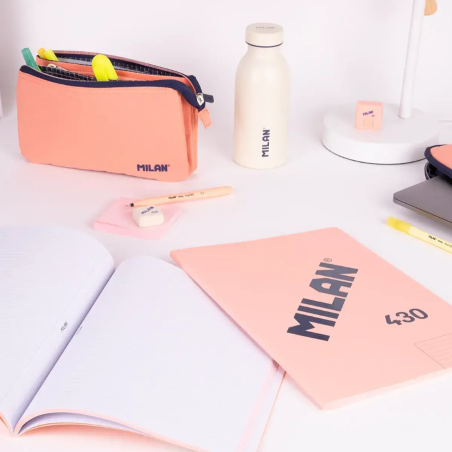 Libreta A4 Rosa 48 Hojas Líneas Milan