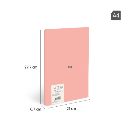 Libreta A4 Rosa 48 Hojas Líneas Milan