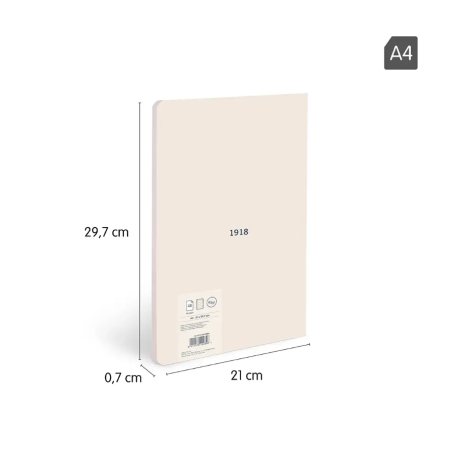 Libreta A4 Beige 48 Hojas Líneas Milan