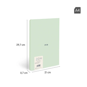 Librerta A4 Verde 48 Hojas Cuadrícula Milan 2