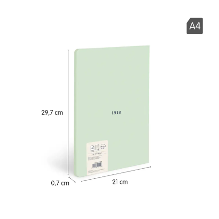 Librerta A4 Verde 48 Hojas Cuadrícula Milan