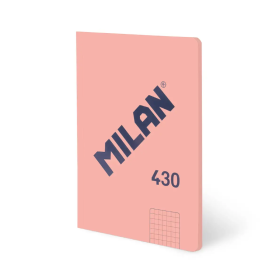 Libreta A4 Rosa 48 Hojas Cuadrícula Milan