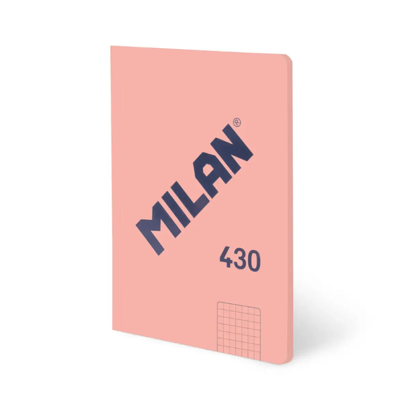 Libreta A4 Rosa 48 Hojas Cuadrícula Milan