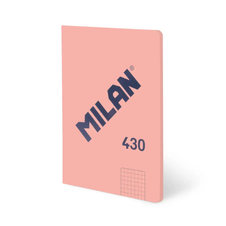 Libreta A4 Rosa 48 Hojas Cuadrícula Milan
