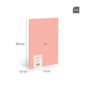 Libreta A4 Rosa 48 Hojas Cuadrícula Milan 2