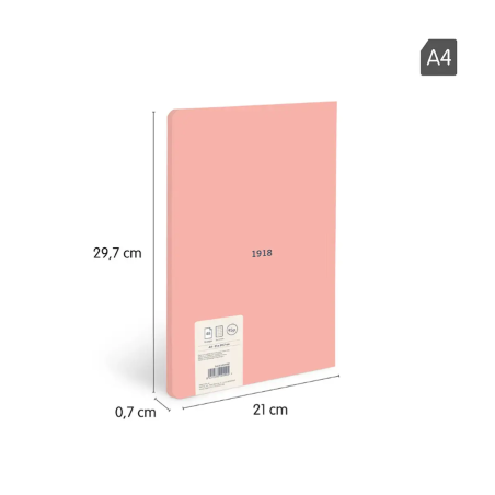 Libreta A4 Rosa 48 Hojas Cuadrícula Milan