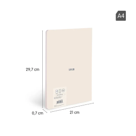 Libreta A4 Beige 48 Hojas Cuadrícula Milan 2
