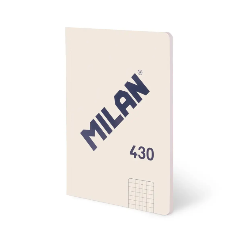 Libreta A4 Beige 48 Hojas Cuadrícula Milan