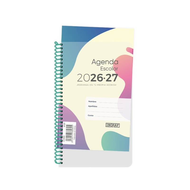 Agenda Escolar Personalizable 2026-2027 8º Día Página