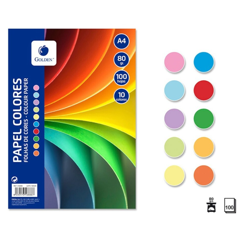 Folios de Colores Surtidos A4 80 g