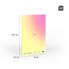 Libreta A4 Sunset Amarillo 48 Hojas Cuadrícula Milan 2