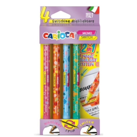 Pack de 4 Rotuladores Memo Switch 2 en 1 Carioca