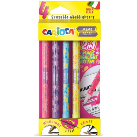 Pack de 4 Rotuladores Memo Erase 2 en 1 Carioca