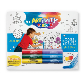 Carioca Artivity Póster Aliens con Témperas